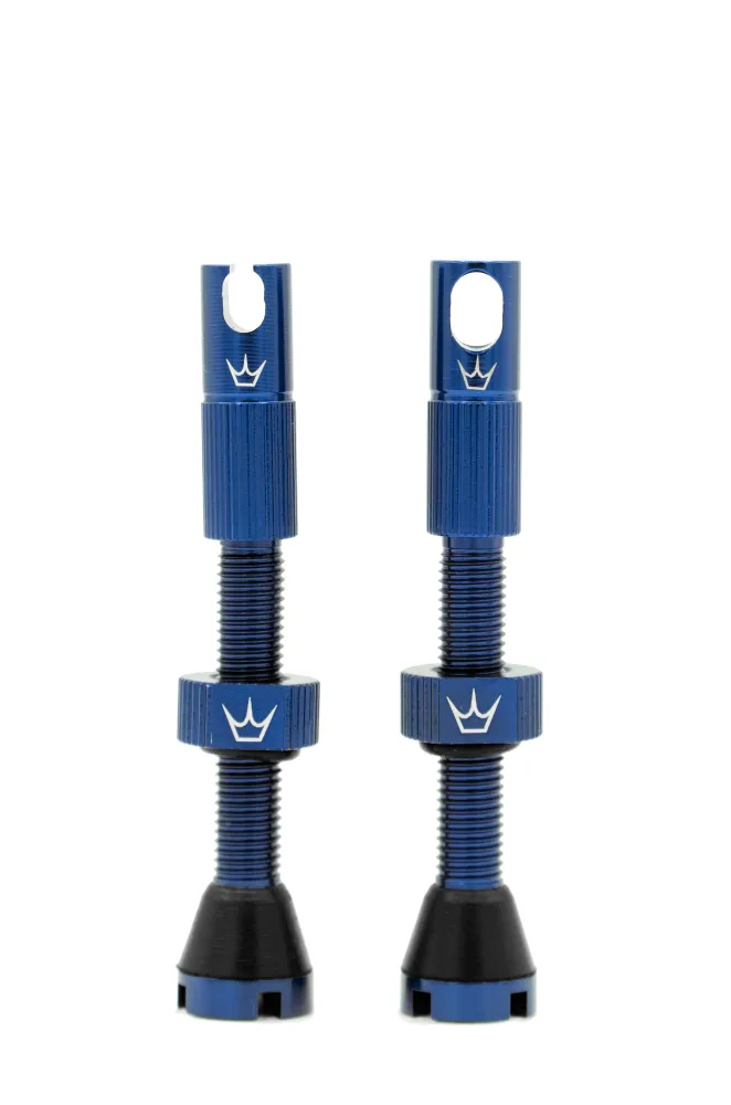 PEATY'S x Chris King MK2 Presta 42 mm Tubeless-venttiilit (x2) Sininen (x2)