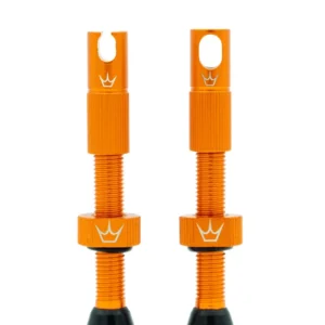 PEATY'S x Chris King MK2 Presta 60 mm Tubeless-venttiilit (x2) Oranssi (x2)