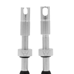 PEATY'S x Chris King MK2 Presta 60 mm Tubeless-venttiilit (x2) Hopeinen