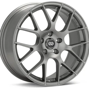 Enkei Raijin 18x8.5 38mm Offset 5x114.3 Bolt Pattern 72.6 Bore Diameter Hyper Silver Wheel