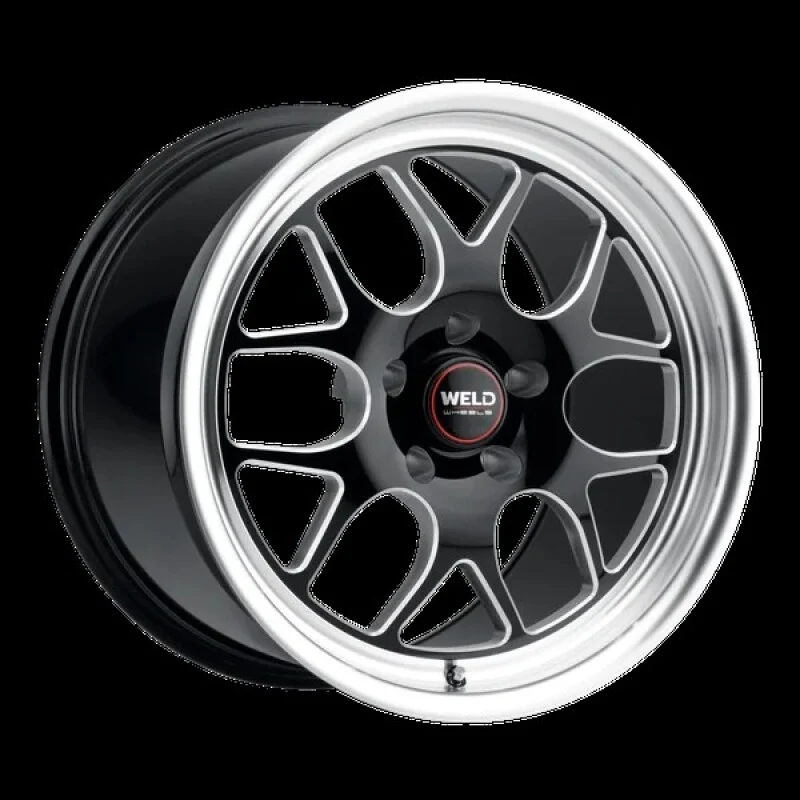 Weld Solana Drag 17x11 / 5x115 BP / ET0 / 78.1mm Bore - Gloss Black MIL DIA Wheel