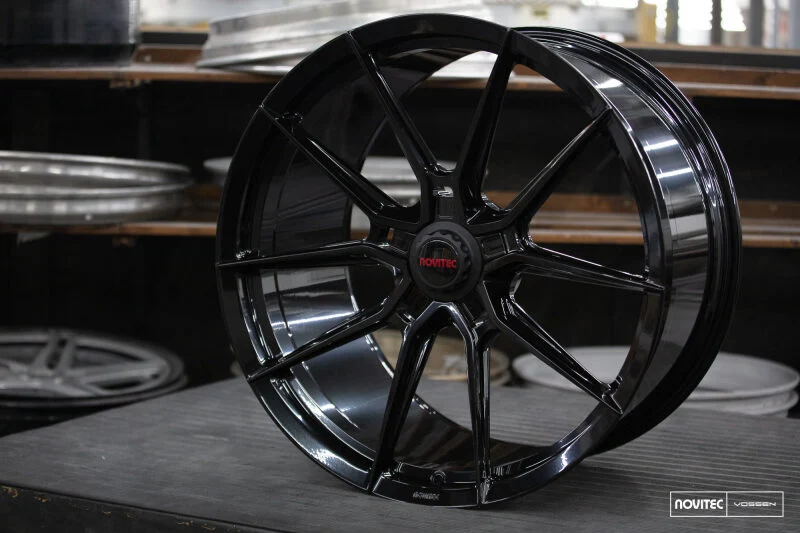 Vossen x Novitec NF10 22x11.5in - 5x114.3 BP - ET29 - Gloss Black Ferrari 296 Rear Wheel